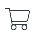 Shopping cart icon.