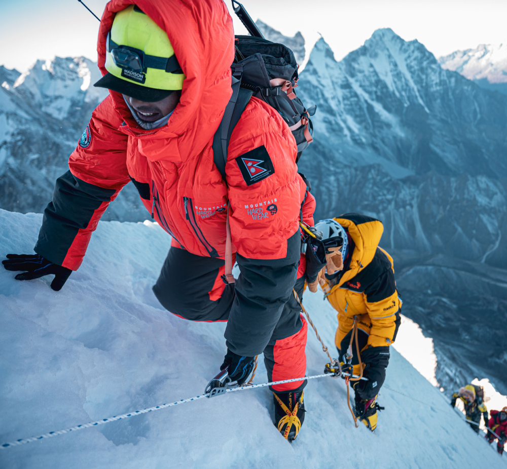 On expedition in Ama Dablam in the Absolute Zero suit.