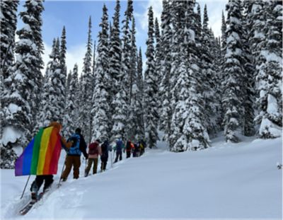Open Mountains friends all out together on a ski day.