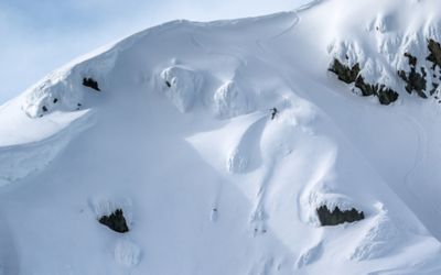 Bruce Johnston rides a beautiful linein the B.C. backcountry.