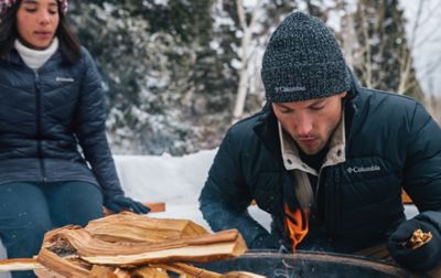 Winter camping store jacket