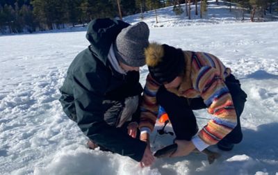 Ice Fishing - of Course Our Rods Are Short Hoodie