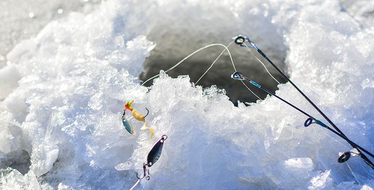 Ice Fishing Rod Portable Spinning Casting Winter Angling Fishing