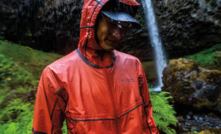 A woman wearing a jacket with OutDry Extreme Mesh. 