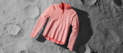 Omni Shade Sun Deflector shirt on a moon like surface. 