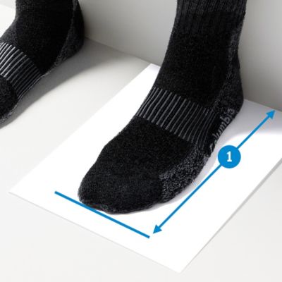 Silhouette of man with lines overlayed to visually display how to measure.