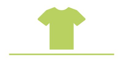 Illustration of a green t-shirt.