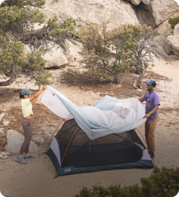 setting up camp