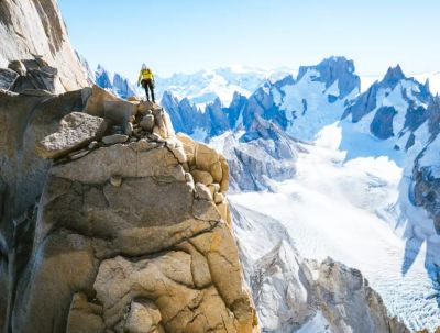 Mountaineering in the high country.