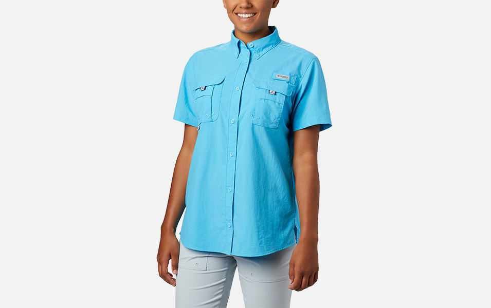 Women wearing Bahama II Short Sleeve PFG Shirt