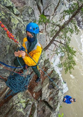 Crys works on ropes mid course