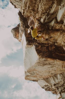 Kelly climbing.
