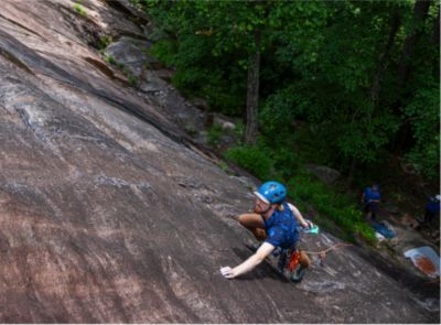 Ishmail Azimulla belaying.