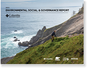Cover of the 2021 Columbia Corporate Responsibility Report. 