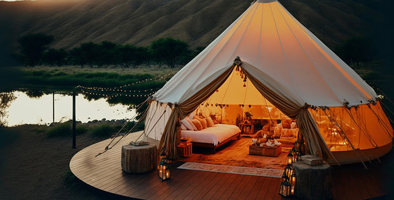 Take your next camp trip to a new level of luxury and glamour. From setup ideas to what to wear, here’s everything you need to know about glamping.