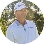 Close-up portrait of Ryan Palmer in Columbia golf gear. 