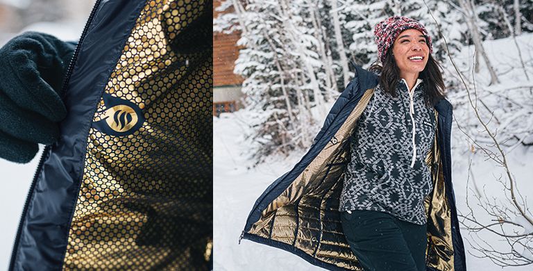 Debuting in jackets this fall, the innovative gold material is the latest in the Omni-Heat™ family of cold-weather fabrics.