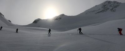 mountaineering in the high Canadian alpine