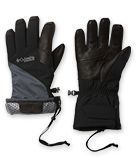 Mens winter ski gloves in black and gray.