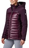Close-up of a womens Titanium jacket in light grey. 
