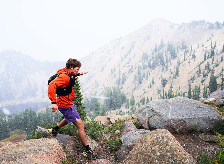 Ted trail running in the Wasatch mountains.