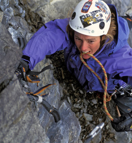 The Late Sue Nott. Early MHW team athlete. Colorado-born Sue Nott was the first woman to make a winter ascent of the Eiger. She had done extensive climbing in Alaska, Patagonia, and the French Alps prior to meeting Karen McNeill at an American ice climbing competition and teaming up in 1999. In 2004, they became the first women to climb Denali’s Cassin Ridge. Image Credit: Cameron Lawson