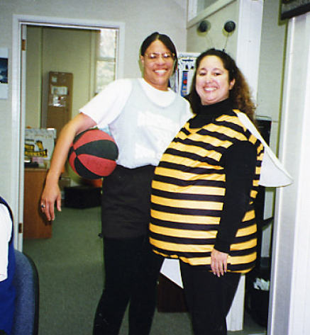 Play Hard, Think Freely. Halloween 1998. Two of our founders setting a solid example. Our first CFO, Christina Clark (L) and our first Head of HR, Roberta Hernandez (R) keep it light on Halloween, doubling as our fifth anniversary. Image: MHW Archives