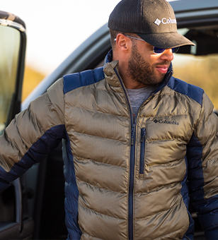 Bubba Wallace in a Labyrinth Loop hooded jacket. 