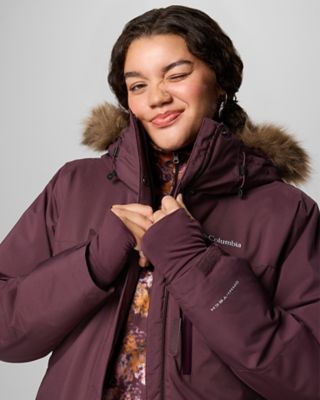 A woman in a ski jacket.