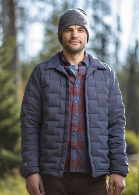 Portrait of MHW contributor Josh Larson wearing the Men's Super/DS™ Stretchdown Climb Shacket outside of Salt Lake City
