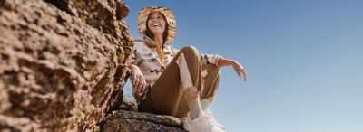 Woman in the desert wearing ICONS gear