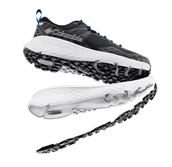 Graphic of Omni-Max system cushioning, stability, and traction. 