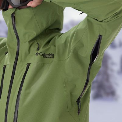 Model lifting up their arm to reveal the zippered, breathable underarm vents.