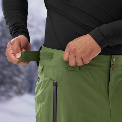 Model showing adjustable waist tabs.