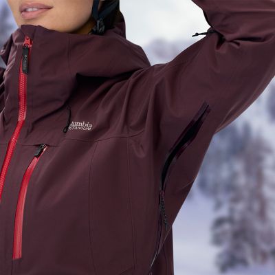 Model lifting up their arm to reveal the zippered, breathable underarm vents.