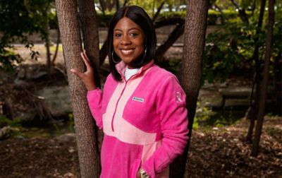 Columbia pink fleece store jacket breast cancer