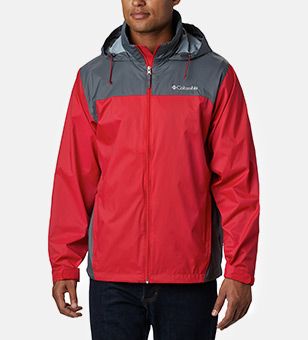 A man in a Glennaker Lake Rain Jacket