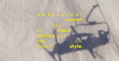 waterproof warmth with a dialed resort drive design features set and modern style. featuring the firefall collection
