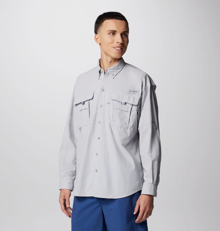Men’s PFG Bahama II Long Sleeve Shirt, Color: Cool Grey, image 4