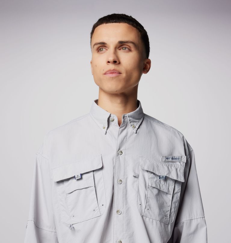 Men’s PFG Bahama II Long Sleeve Shirt, Color: Cool Grey, image 5