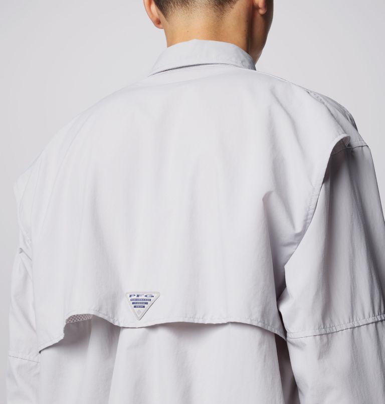 Thumbnail: Men’s PFG Bahama II Long Sleeve Shirt, Color: Cool Grey, image 6