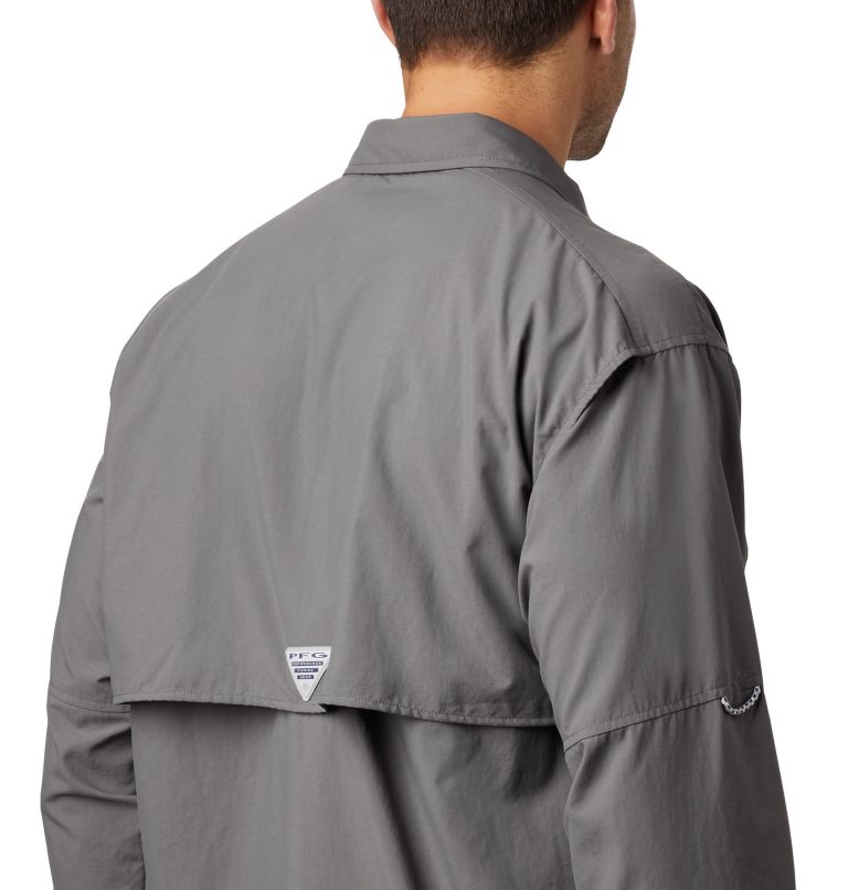 Thumbnail: Men’s PFG Bahama II Long Sleeve Shirt, Color: City Grey, image 5
