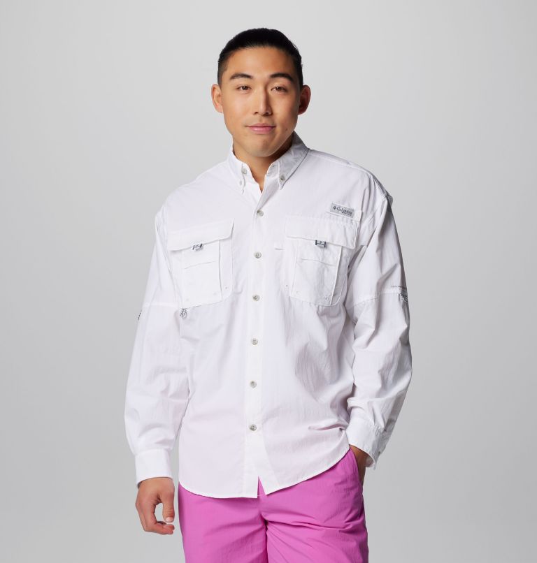Men’s PFG Bahama II Long Sleeve Shirt, Color: White, image 1