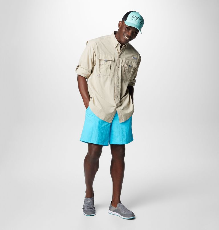 Men’s PFG Bahama II Long Sleeve Shirt, Color: Fossil, image 3