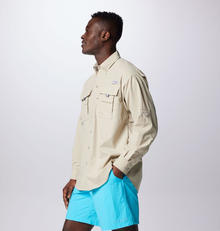Men’s PFG Bahama II Long Sleeve Shirt, Color: Fossil, image 4