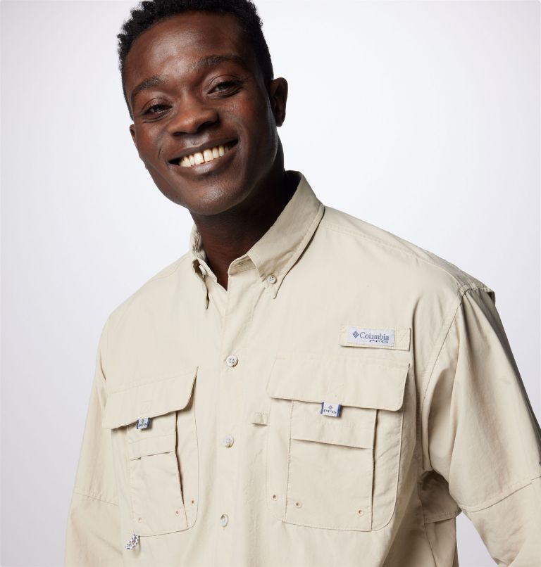 Men’s PFG Bahama II Long Sleeve Shirt, Color: Fossil, image 5
