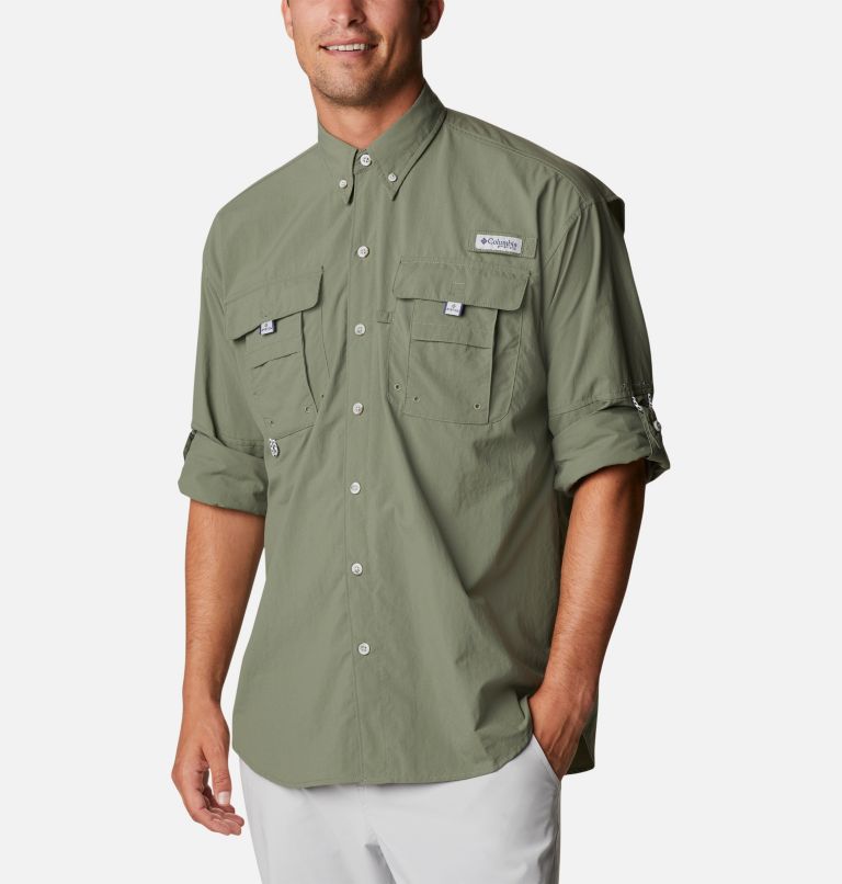 Thumbnail: Men’s PFG Bahama II Long Sleeve Shirt, Color: Cypress, image 6