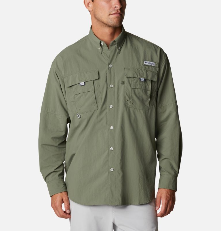 Thumbnail: Men’s PFG Bahama II Long Sleeve Shirt, Color: Cypress, image 1