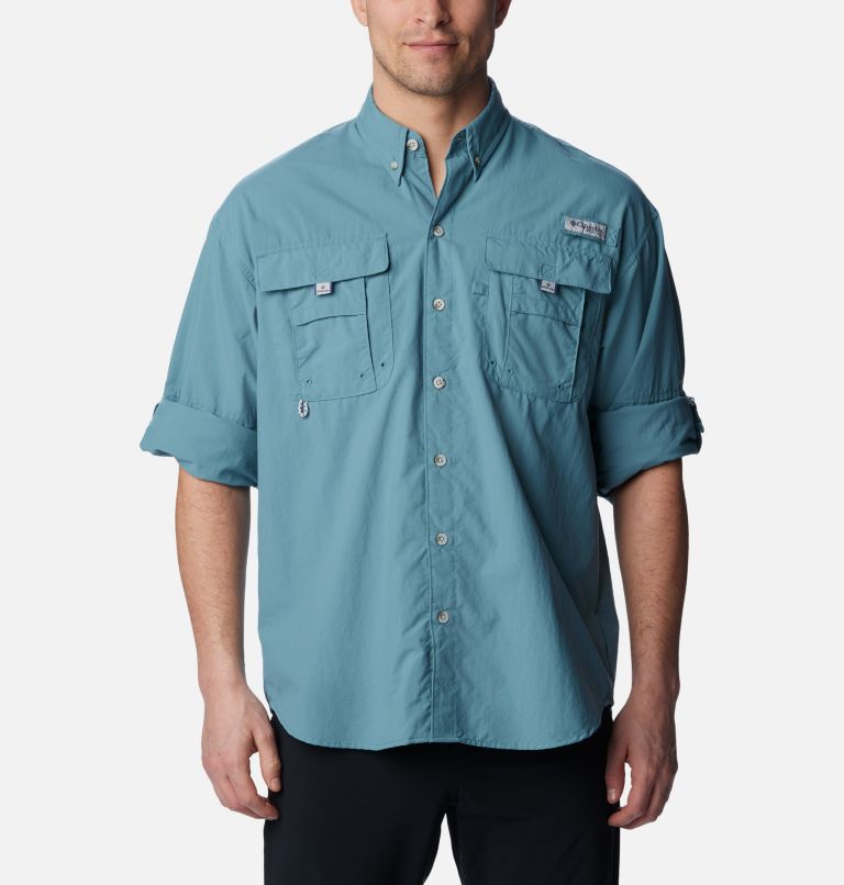 Thumbnail: Men’s PFG Bahama II Long Sleeve Shirt, Color: Tranquil Teal, image 6
