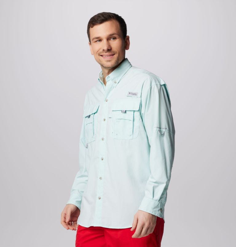 Men’s PFG Bahama II Long Sleeve Shirt, Color: Icy Morn, image 4